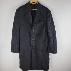 Michael Kors Wool Cashmere Blend Over Coat Black Lined Size 46L
